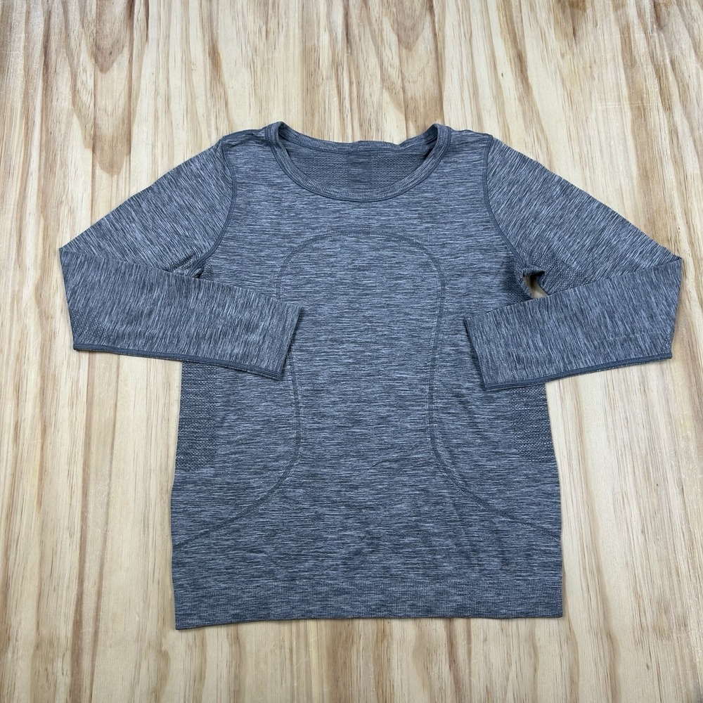 Lululemon Swiftly Tech Women's 8 Gray Long Sleeve Shirt Running Athletic Top